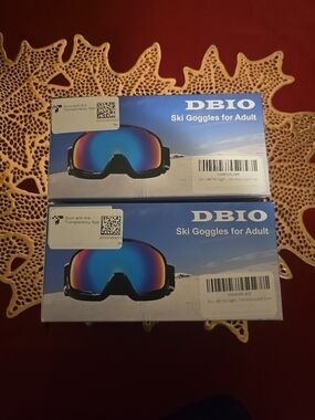 DBIO Ski Snowboard Goggles OTG UV Protection Anti fog Adult 2 pack